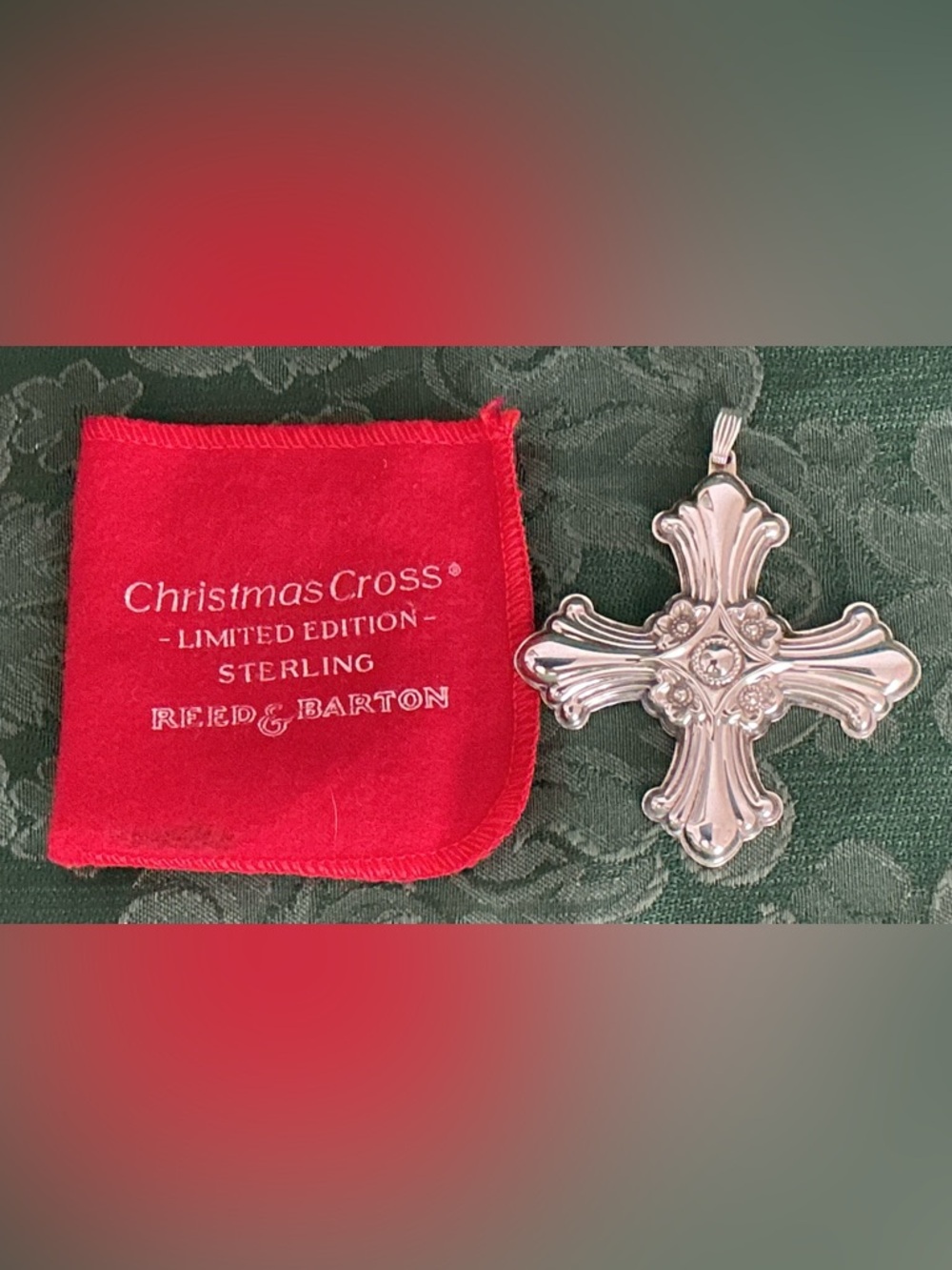 Reed & Barton 1985 Sterling Christmas Cross EUC